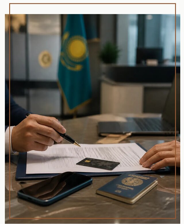 Открытие счета и банковской карты в Казахстане в Борзе